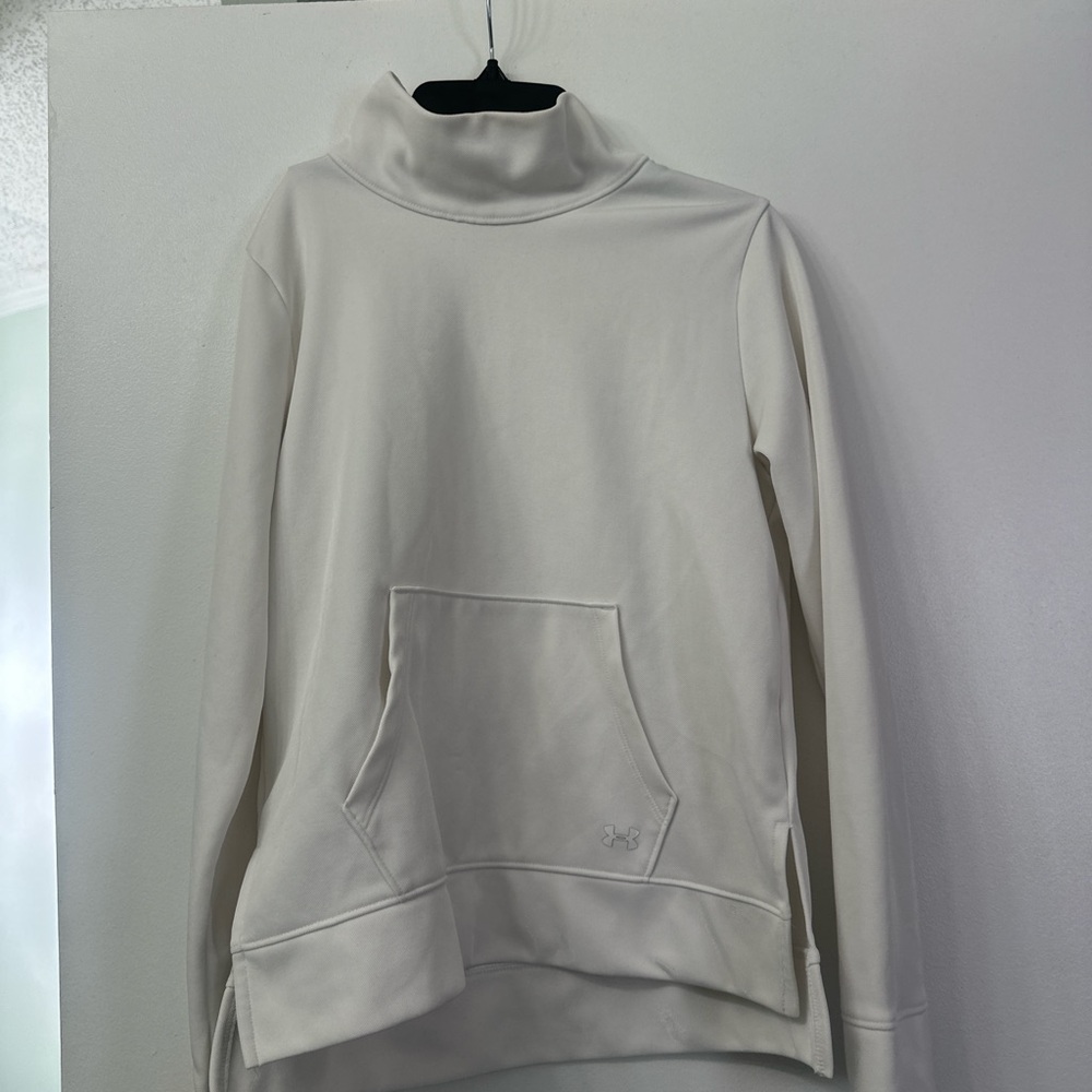 Under Armour White Pullover High Neck Fleece